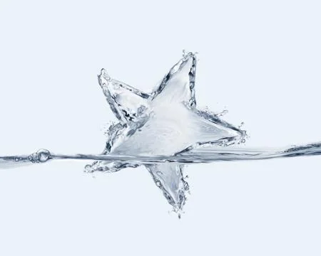 Star Fallen in Water Stock Illustration