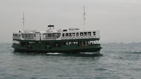 Star Ferry boat Stock Footage 12742646