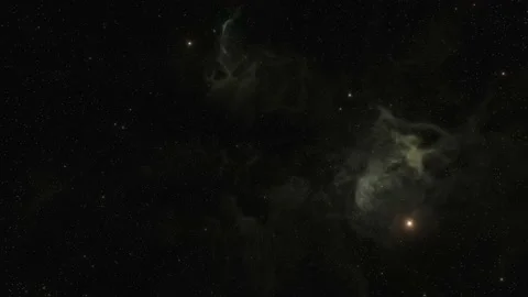 Star field and nebula in outer space Stock Footage 221387412