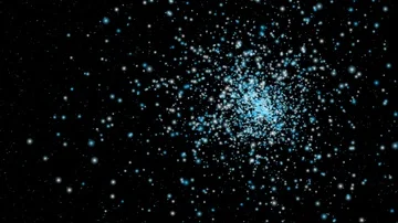 Star field, Blue Spheres Explosion 動画素材 85984547