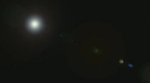 Star field with sun Stock Footage 12440883