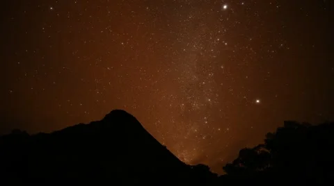 Star filled night sky, time lapse Stock Footage 63297782