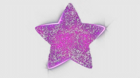 A star filled with sparkling pink glitter particles Stockbeeldmateriaal 340254935