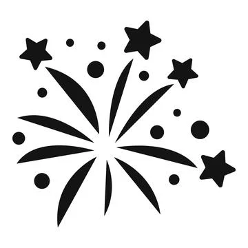 Star firework icon simple vector. Carnival event Stock Illustration