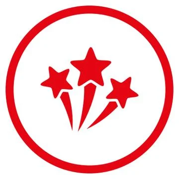 Star Fireworks Rounded Raster Icon Illustrazione stock