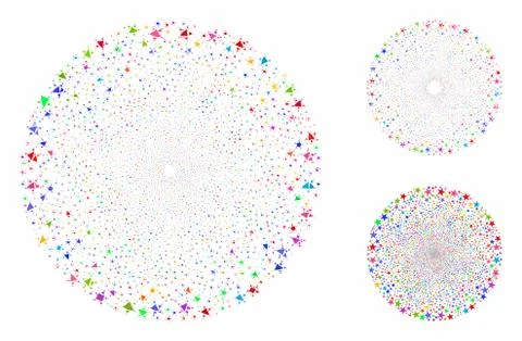 Star fireworks sphere Composition Icon of Ragged Elements Stock Illustration