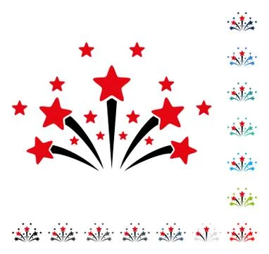 Star Fireworks Vector Icon Stock Illustration