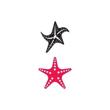 Star Fish Logo Template vector Illustration