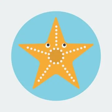 Star Fish Vector Icon Illustration Stock Illustration