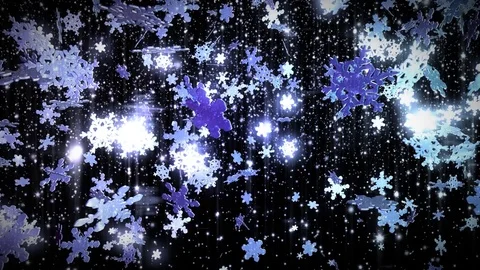 Star Flakes Looping Animation Stock Footage 73309820