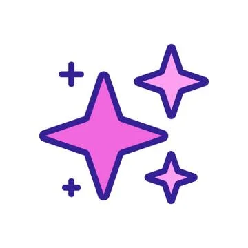 Star flare effect icon vector outline illustration Stockillustratie