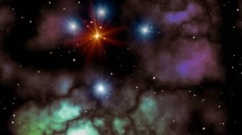 Star flashout in space Stock Footage 10915231