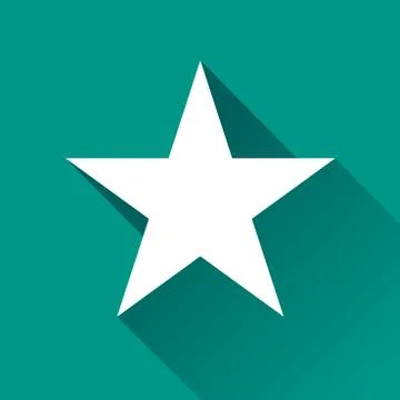 Star flat design icon Stock Illustration