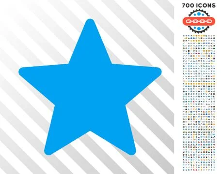 Star Flat Icon with Bonus 스톡 일러스트