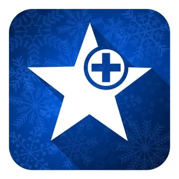 Star flat icon, christmas button, add favourite sign.. Stock Illustration