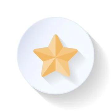 Star flat icon Stock Illustration