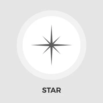Star flat icon 스톡 일러스트