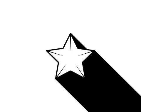 Star flat icon. Modern flat icons vector collection with long shadow effect o Illustrazione stock