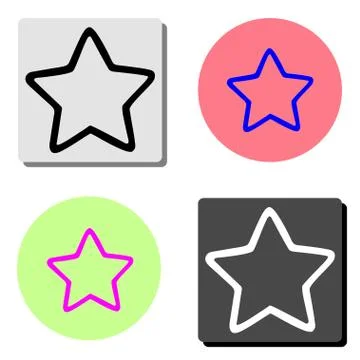Star. flat vector icon Stock Illustration