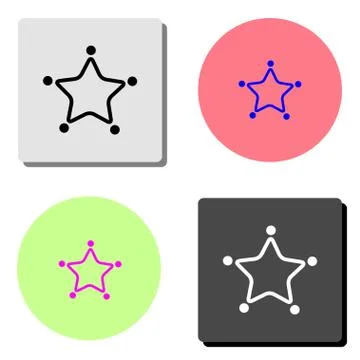 Star. flat vector icon Stock Illustration