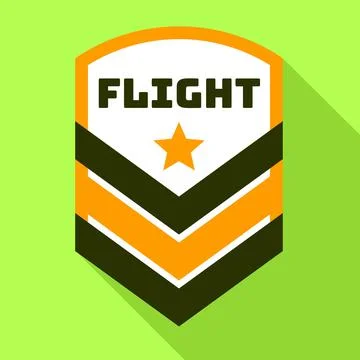 Star flight logo, flat style Illustrazione stock