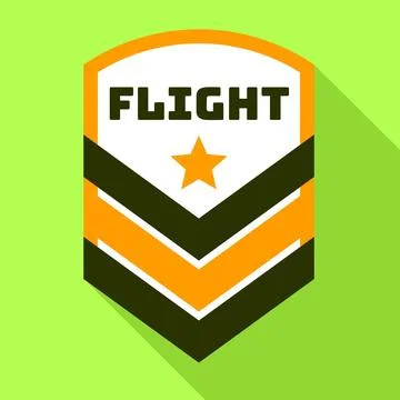 Star flight logo, flat style Illustrazione stock