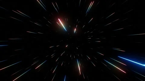 Star flight in space, warp speed, faster than light Stock Footage 246675113