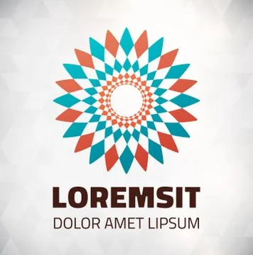 Star flower shape logo template icon business Illustrazione stock