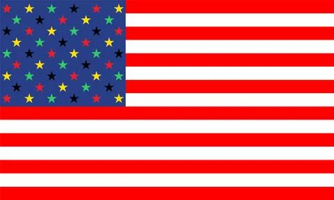 Star four color for june Stock Illustration