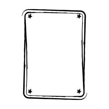 Star frame border grunge stroke element, brush shape icon, vertical, rectan.. Stock Illustration