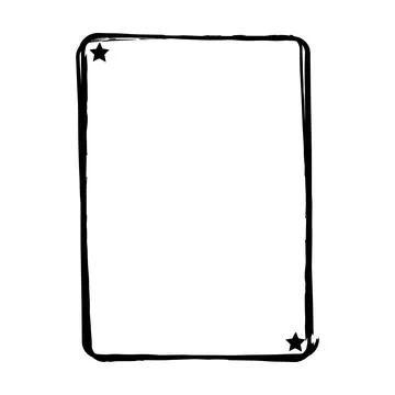 Star frame border grunge stroke element, brush shape icon, vertical, rectan.. Illustrazione stock