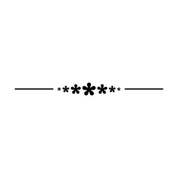 Star frame border horizontal line shape icon for decorative vintage doodle .. Illustrazione stock