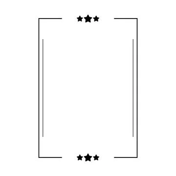 Star Frame Border Icon, Decorative Star Outline Shape Design Element Stock Illustration