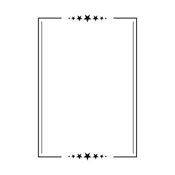 Star Frame Border Icon, Decorative Star Outline Shape Design Element Иллюстрация