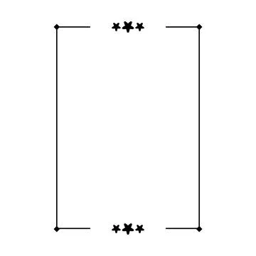 Star Frame Border Icon, Decorative Star Outline Shape Design Element Stock Illustration