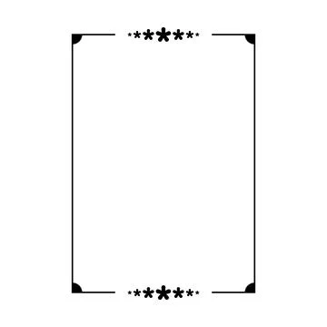 Star Frame Border Icon, Decorative Star Outline Shape Design Element Иллюстрация