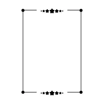 Star Frame Border Icon, Decorative Star Outline Shape Design Element Stock Illustration