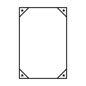 Star frame border vertical abstract outline shape icon for decorative vinta.. Illustrazione stock
