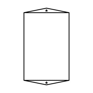 Star frame border vertical abstract outline shape icon for decorative vinta.. Stock Illustration