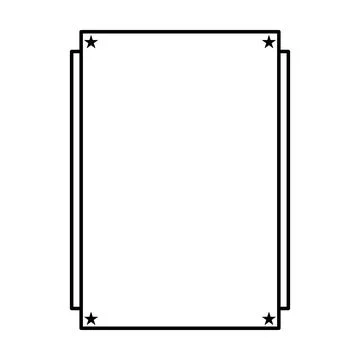 Star frame border vertical abstract outline shape icon for decorative vinta.. Stock Illustration