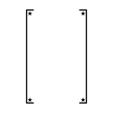 Star frame border vertical abstract outline shape icon for decorative vinta.. Stock Illustration
