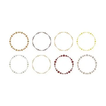 Star frame circle border shape icon for decorative banner vintage doodle el.. Stock-Illustration