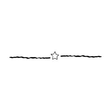 Star frame divider border horizontal line vector shape icon for decorative .. Stockillustratie