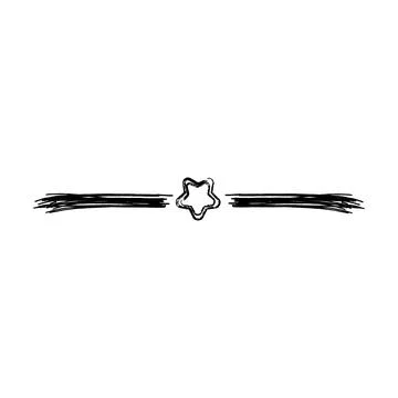 Star frame divider border horizontal line vector shape icon for decorative .. Stock Illustration