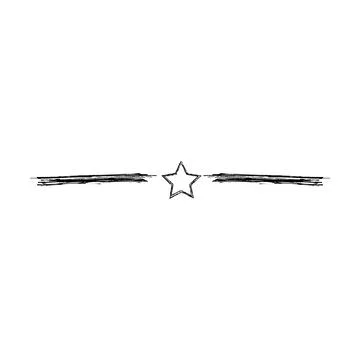 Star frame divider border horizontal line vector shape icon for decorative .. Stock Illustration