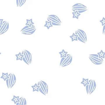 Star fruit glyph vector seamless pattern Illustrazione stock