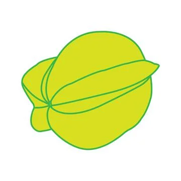 Star fruit icon Stock Illustration
