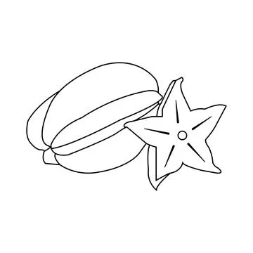 Star fruit icon Stock Illustration