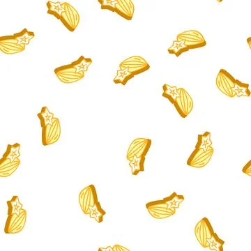 Star fruit isometric icon seamless pattern Stock Illustration