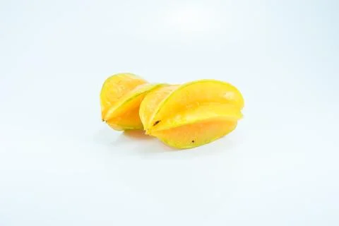 Star fruit on white background Stock Photos